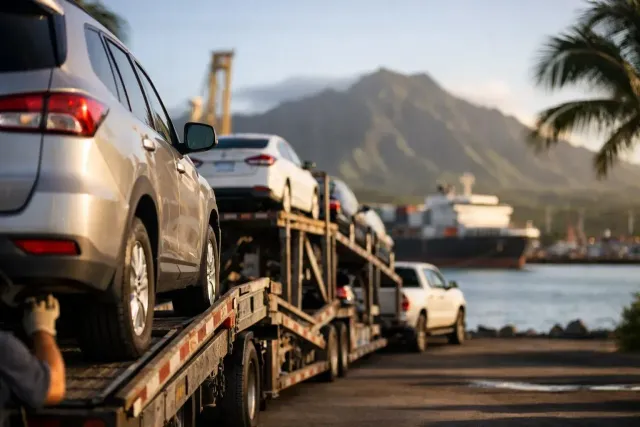 Hawaii vehicle shipping port loading